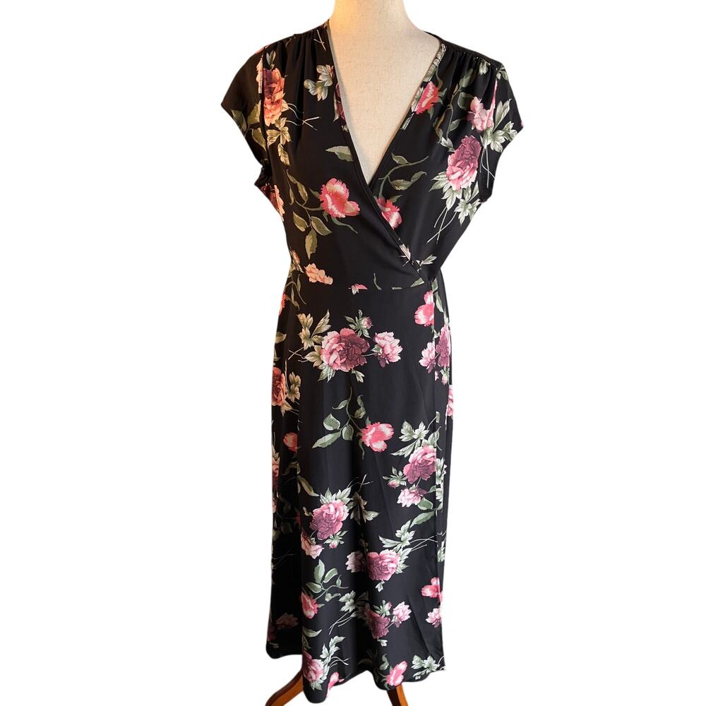 Floral Womens Wrap Dress Size Small